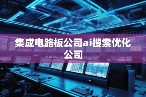 集成電路板公司ai搜索優(yōu)化公司
