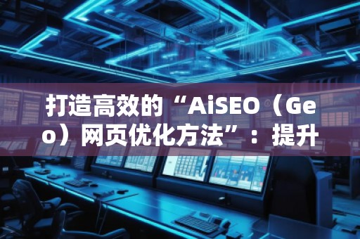 打造高效的“AiSEO（Geo）網頁優化方法”：提升排名，助力本地企業發展