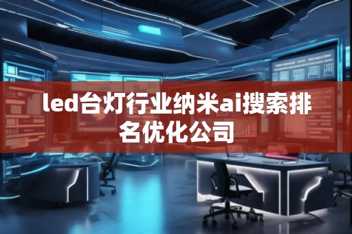 led臺燈行業納米ai搜索排名優化公司